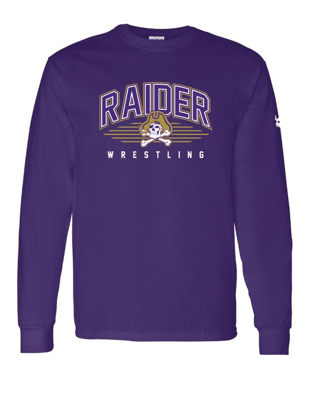 Reynoldsburg 2025 Raider Wrestling Purple Long Sleeve
