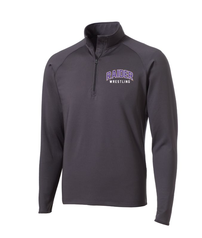 Reynoldsburg 2025 Raider Wrestling Grey 1/4 Zip Pullover