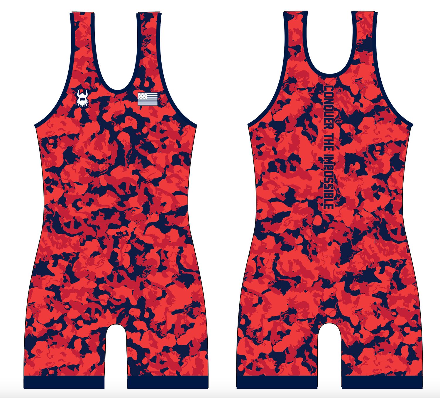 BA Orange Camo MENS Singlet