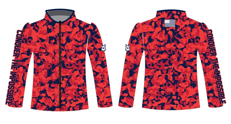 BA Orange Camo Full-Zip Jacket