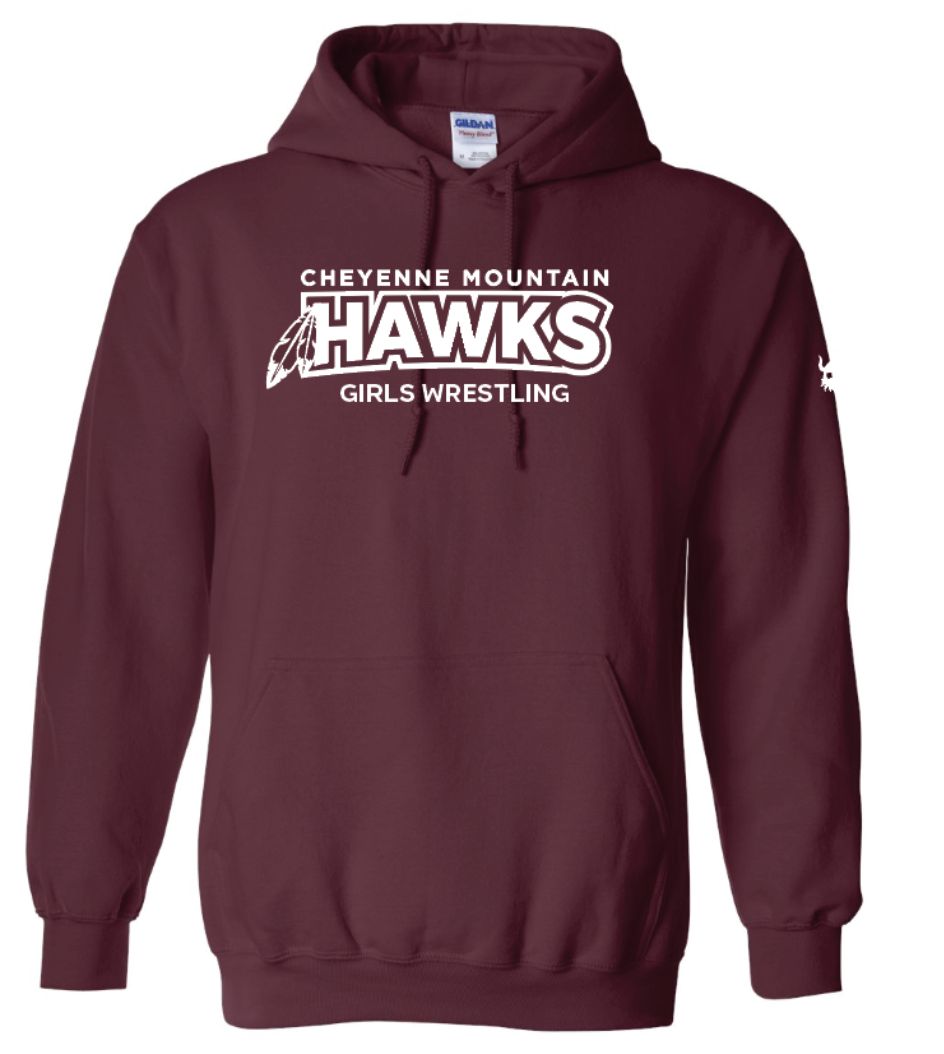 Cheyenne Mountain 2025 Maroon Hoodie