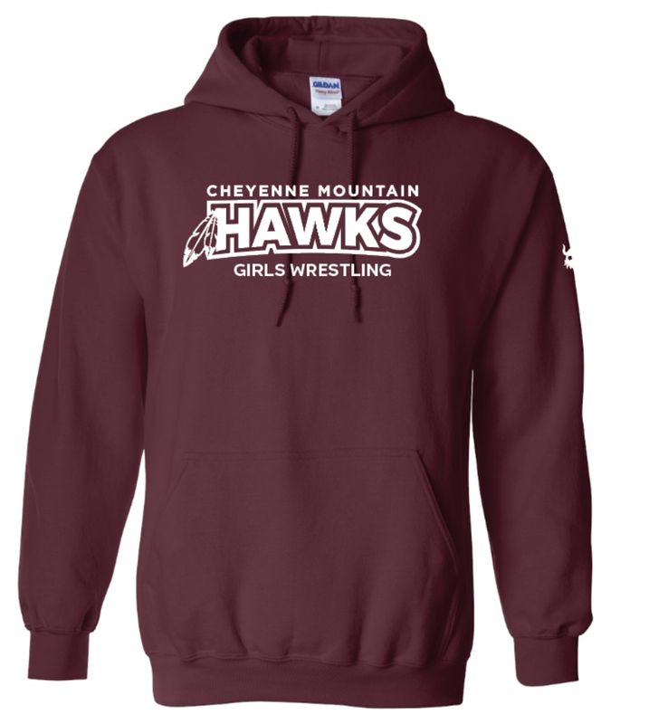 Cheyenne Mountain 2025 Maroon Hoodie