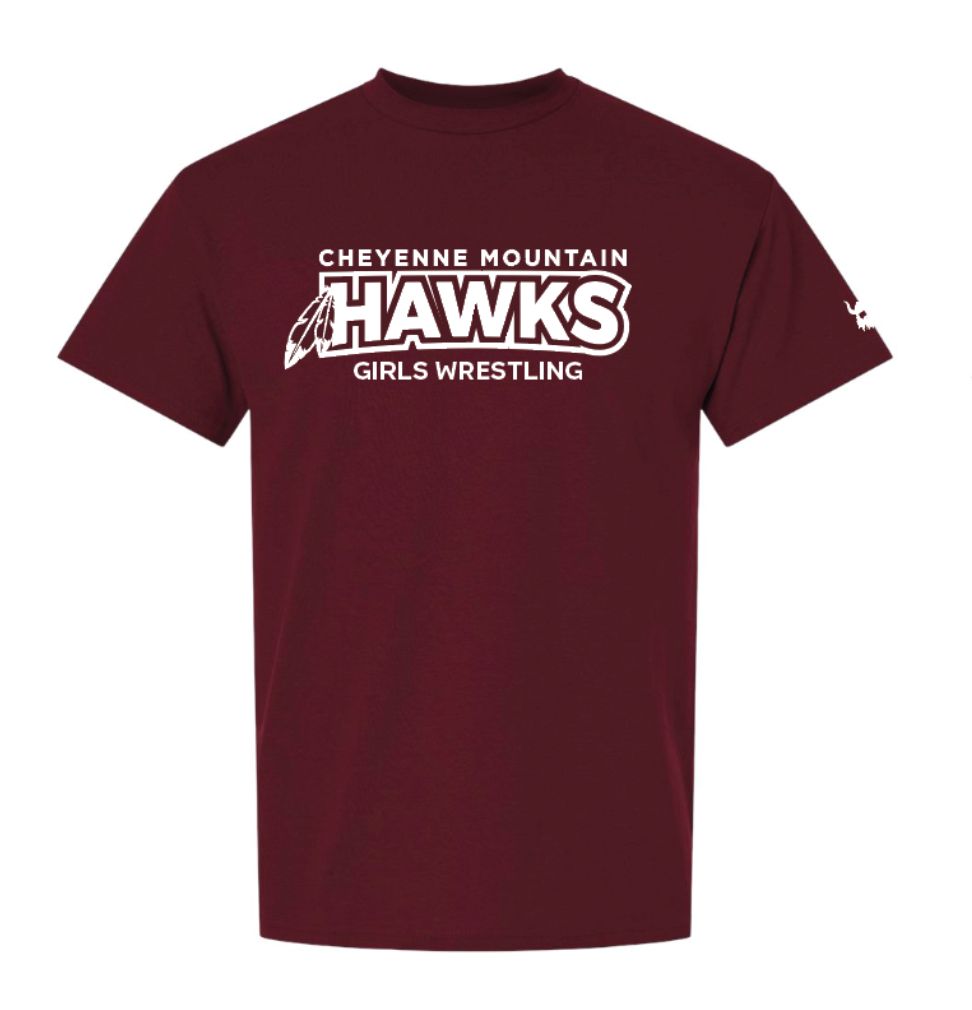 Cheyenne Mountain 2025 Maroon Gildan T-shirt