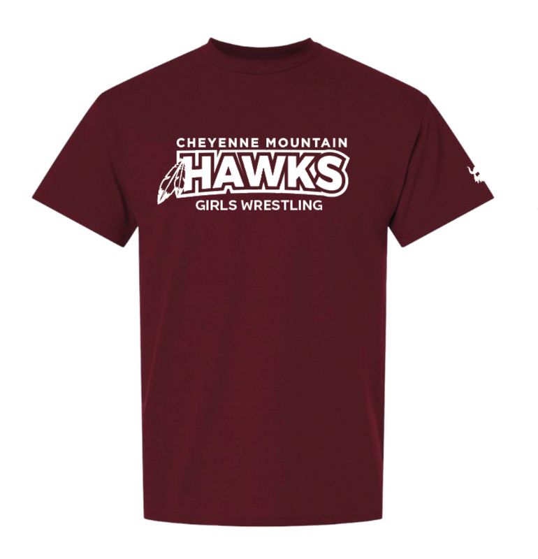 Cheyenne Mountain 2025 Maroon Gildan T-shirt