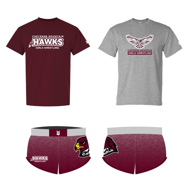 Cheyenne Mountain 2025 Package - Women&#39;s Shorts, Grey Shirt and Maroon Shirt