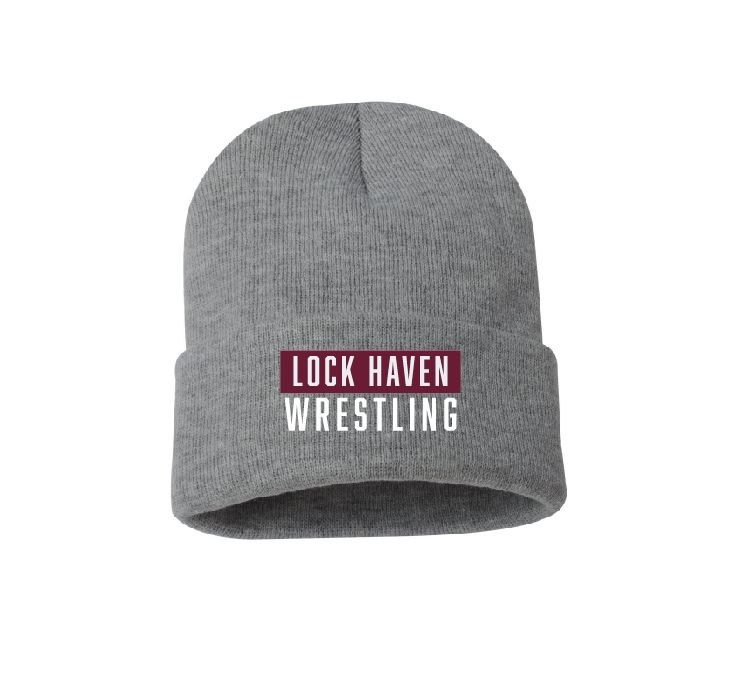 Lock Haven Wrestling Grey Beanie