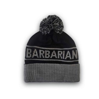 Barbarian Black/Grey Pom Beanie
