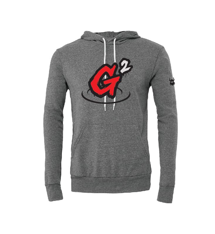 Grey Burnett Logo Fleece Hoodie