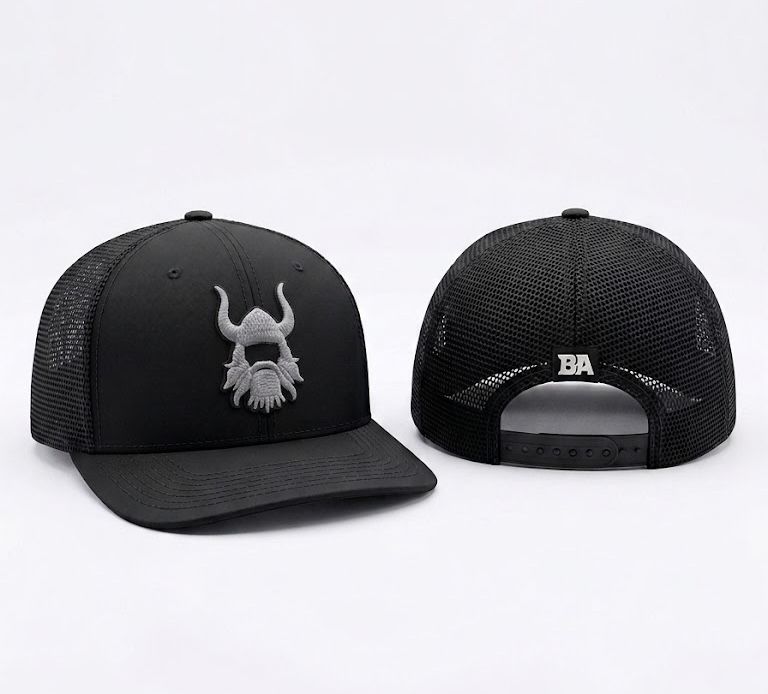BA Black and Grey Mesh Hat