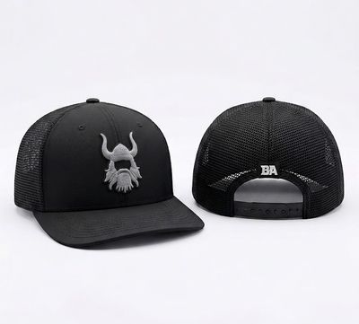 BA Black and Grey Mesh Hat