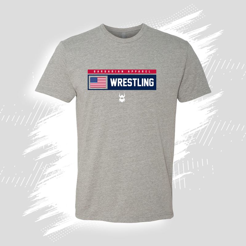 BA Grey USA Wrestling Shirt