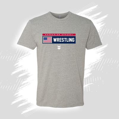 BA Grey USA Wrestling Shirt