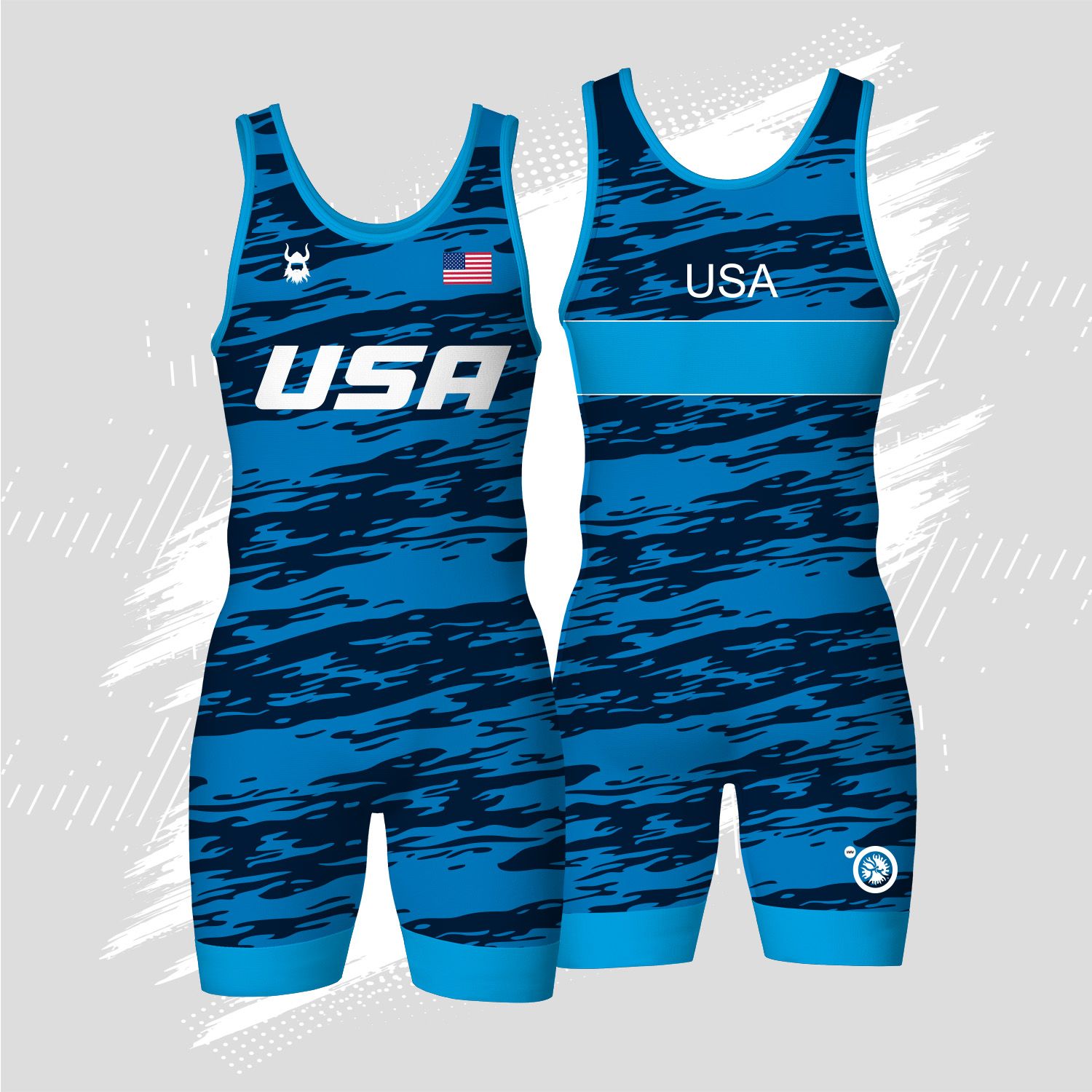 MENS USA BLUE STRIKER SINGLET