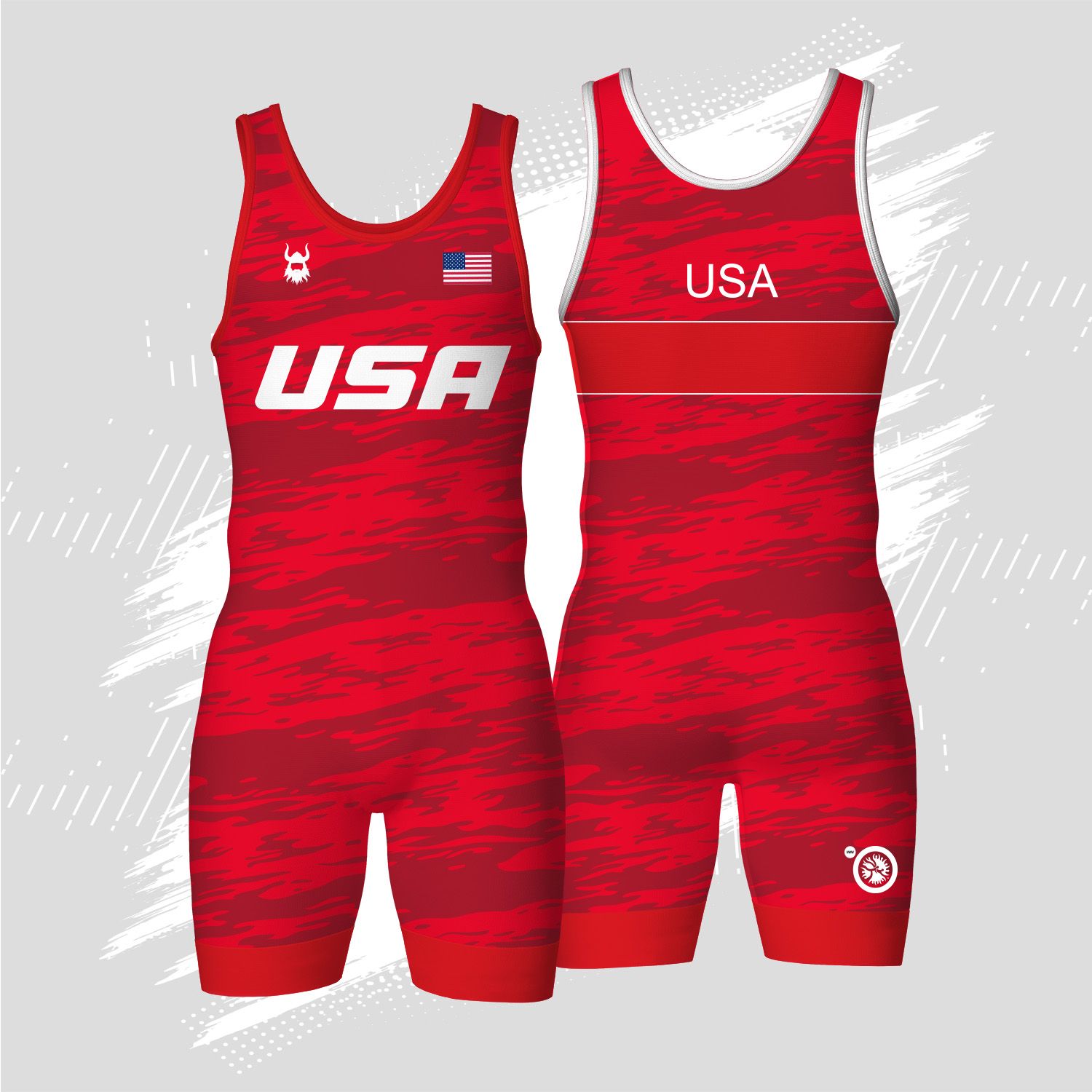 MENS USA RED STRIKER SINGLET