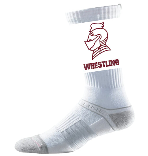 Bellarmine Wrestling White Sock