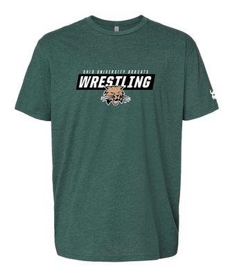 Ohio University Wrestling Bobcat Heather Forest Shirt