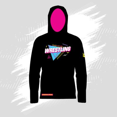 BA 90's Theme Wrestling LS hoodie T-shirt