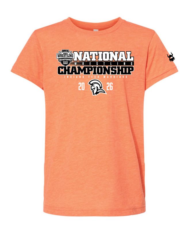 Indiana Tech National Championship 2026 ORANGE Tri-blend shirt YOUTH