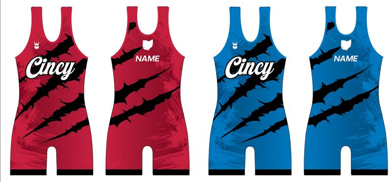 Cincinnati Central Wrestling Club 2026 Freestyle Singlet Set