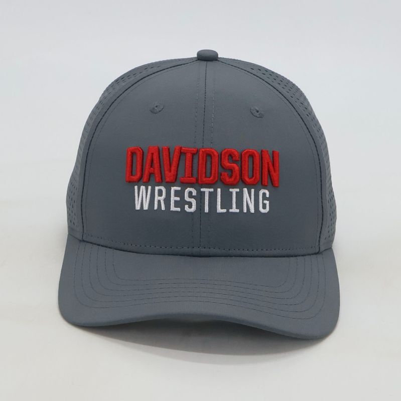 Davidson Wrestling CHARCOAL laser Mesh Hat