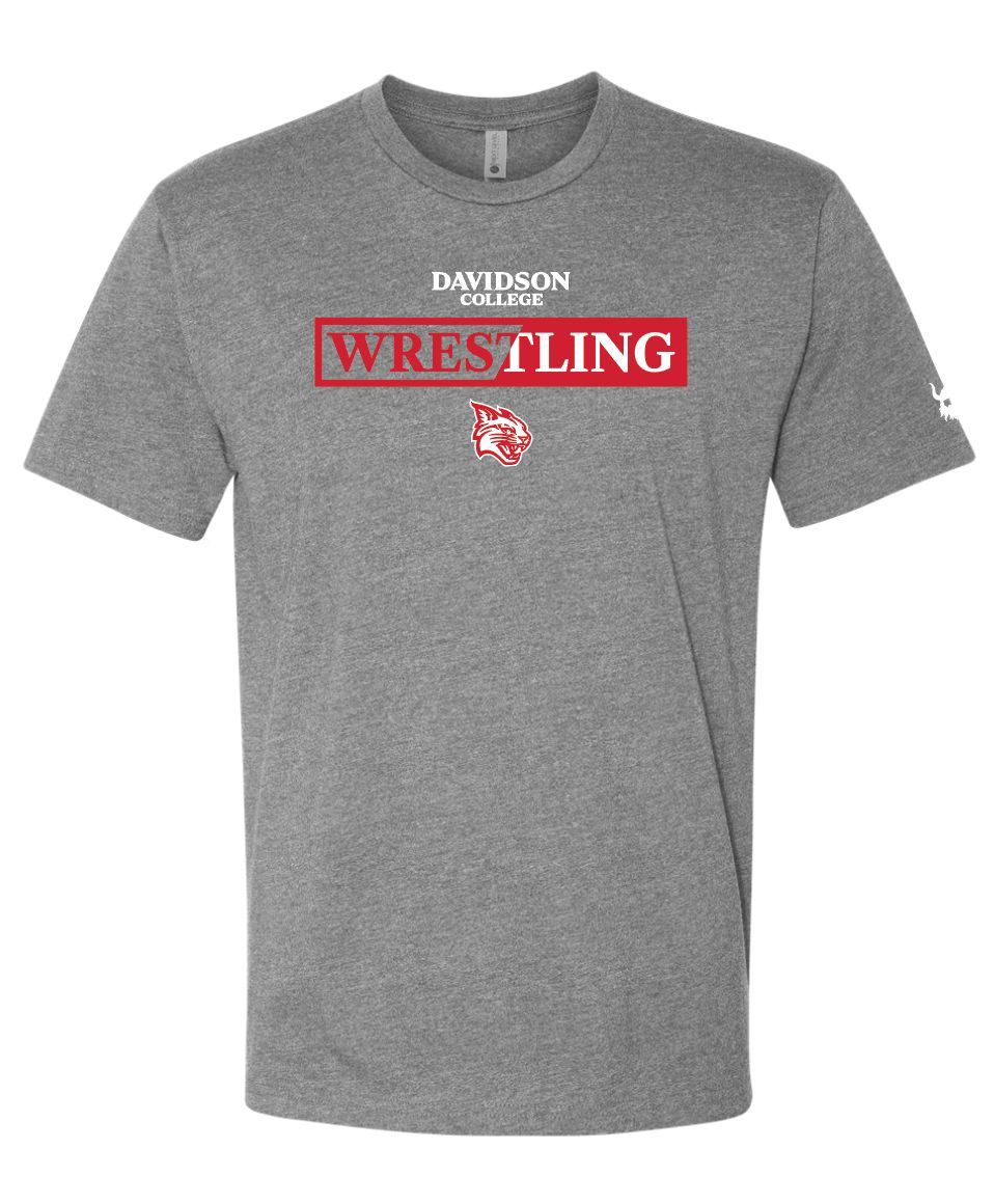 Davidson Wildcat Wrestling Grey Blend TShirt