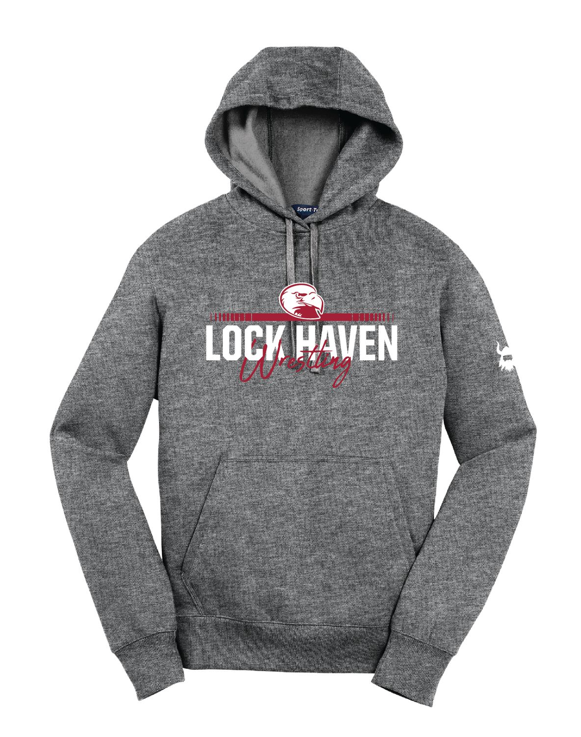 Lock Haven Wrestling Script Grey Hoodie