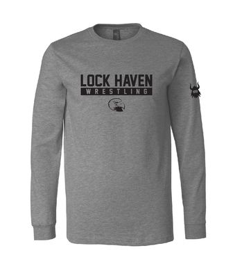 Lock Haven Wrestling Collegiate Grey Long Sleeve Shirt