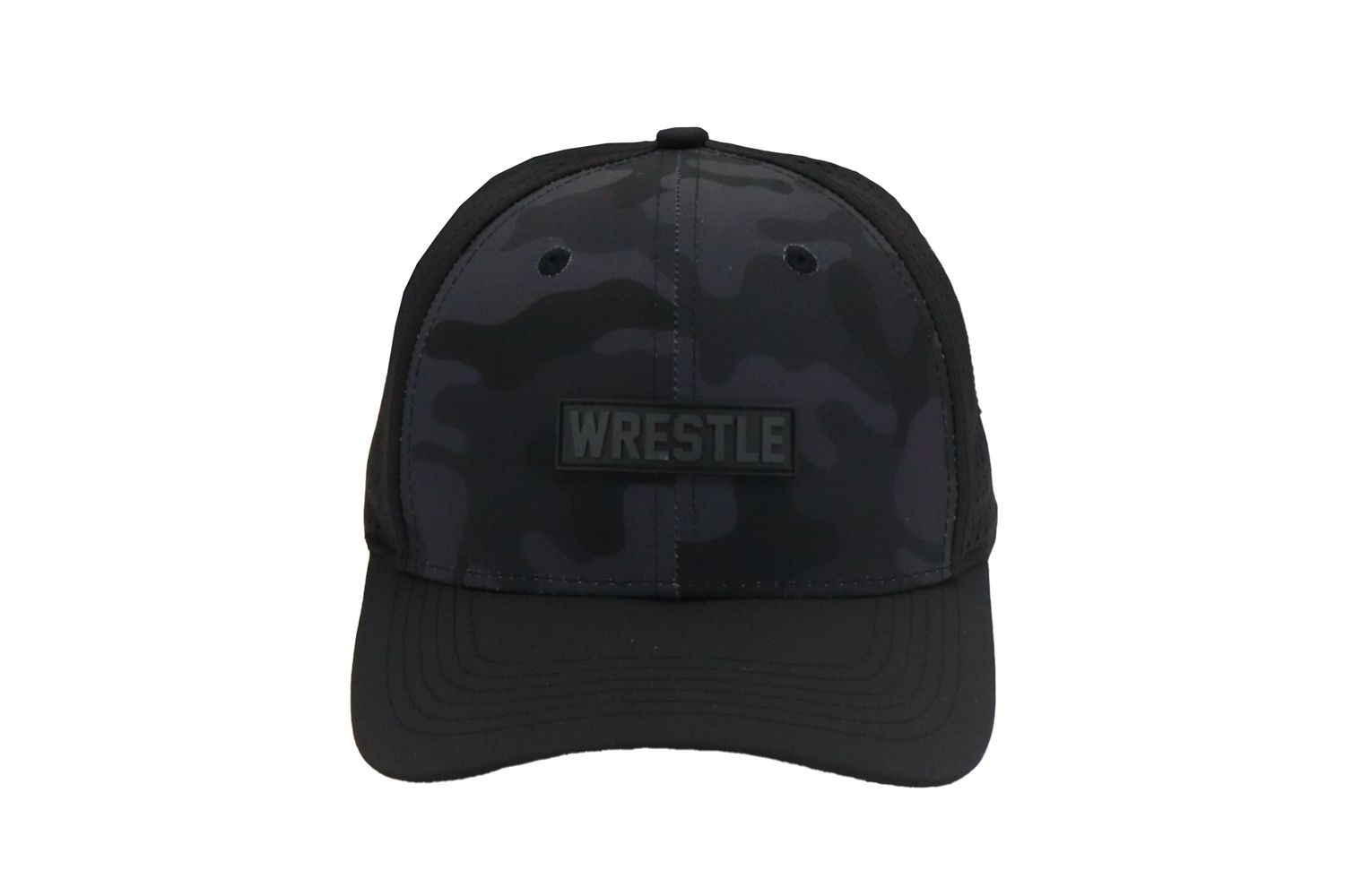 Black Camo Wrestle Laser Mesh Hat