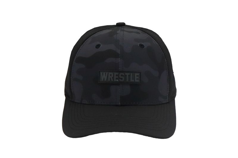 Black Camo Wrestle Laser Mesh Hat