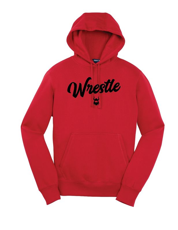Red Script Wrestle Hoodie