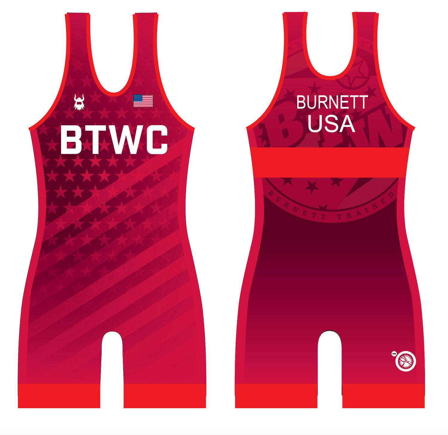 Burnett Freestyle/Greco 2026 RED Singlet