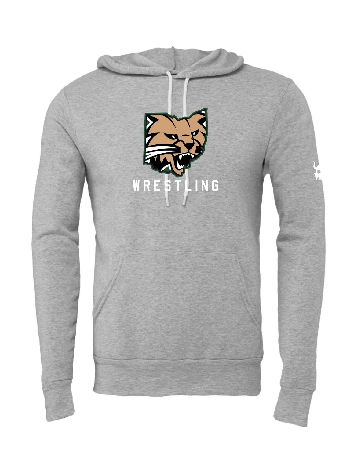 Ohio University Wrestling Grey Fleece Hoodie