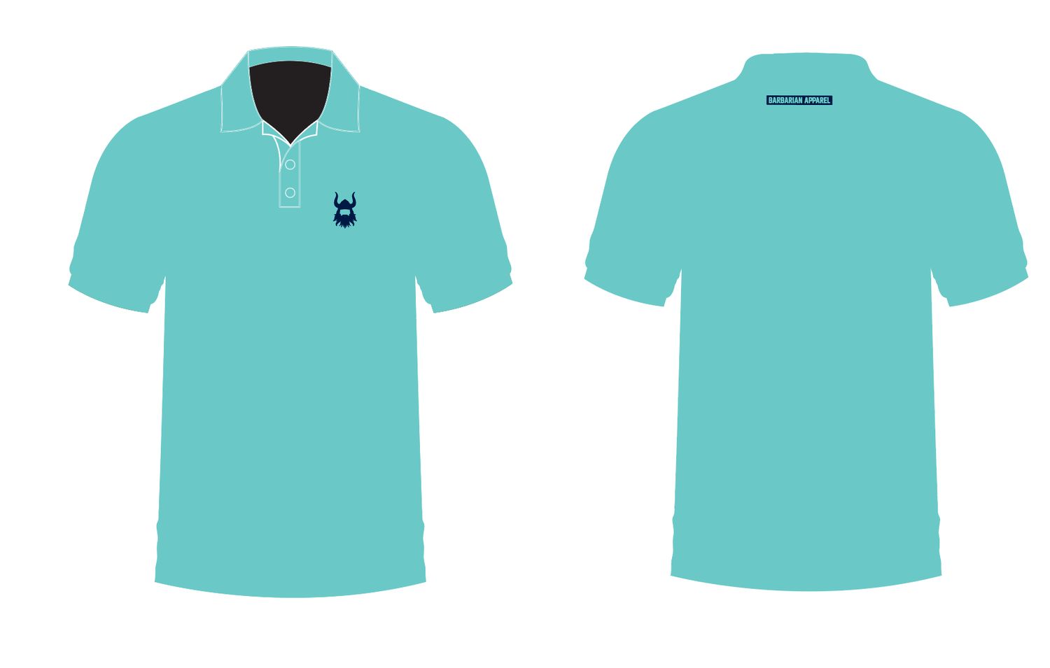 Barbarian Teal Sublimated Polo