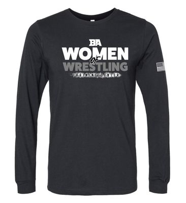 BA Women of Wrestling Training Center Black Long Sleeve