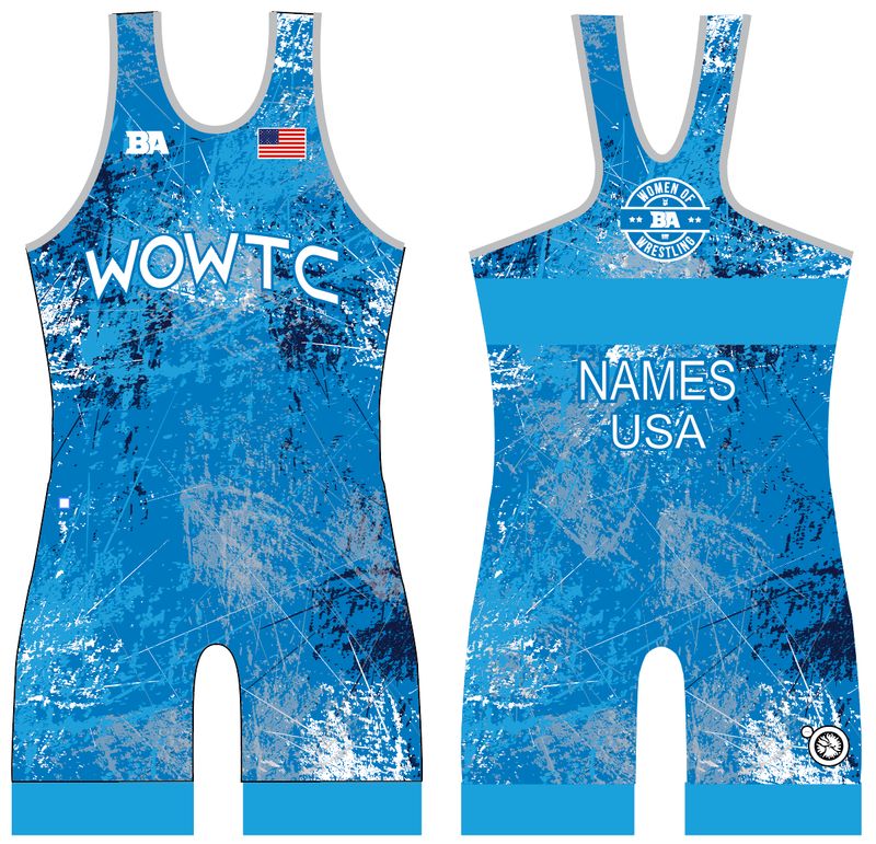 BA Women of Wrestling 2026 Blue Women's Singlet