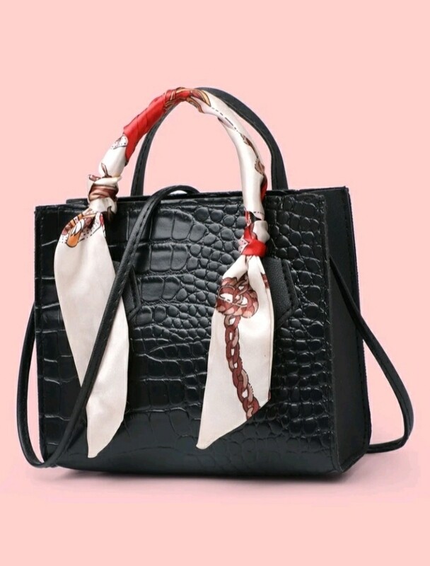 &#39;BOSS MOVE&#39; Scarf decor satchel
