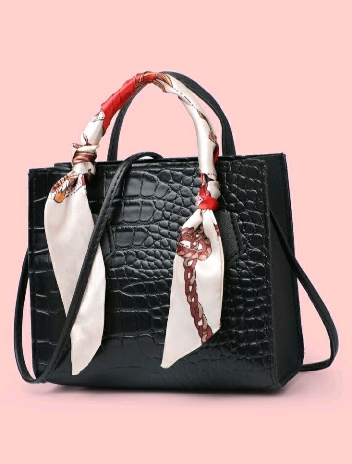 &#39;BOSS MOVE&#39; Scarf decor satchel