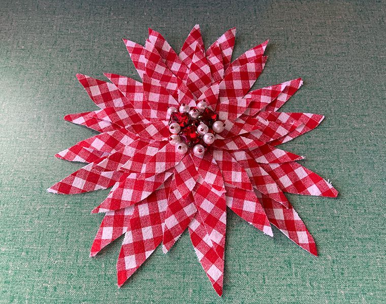 Assorted Fabric Dahlias with hand beaded centers