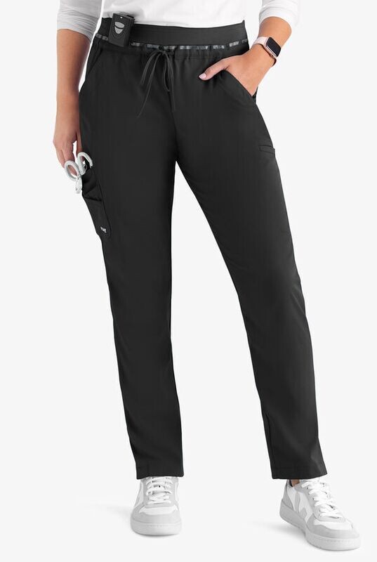 Serena Women&#39;s 7-Pocket Cargo Scrub Pants- Spandex Stretch - Average, Petite, or Tall