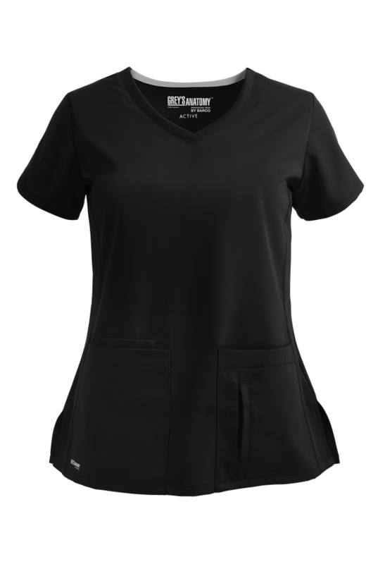 Cora Women&#39;s 4-Pocket Crossover V-Neck Scrub Top- Classic