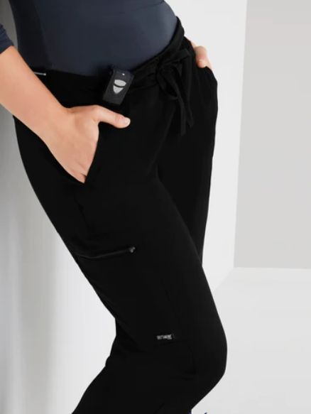 Kim Women’s 3-Pocket Scrub Pant- Spandex Stretch- Average, Petite or Tall