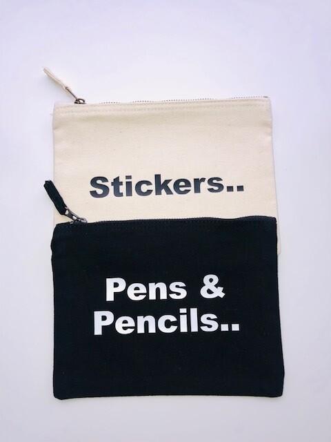 Medium Zip Pouch ,Natural: