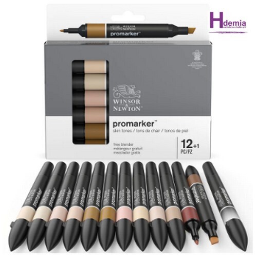 Winsor &amp; Newton ProMarker - 12+1 Pennarelli Toni pelle - Skin tones