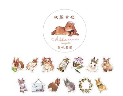 Washitape roll sticker - Bunny