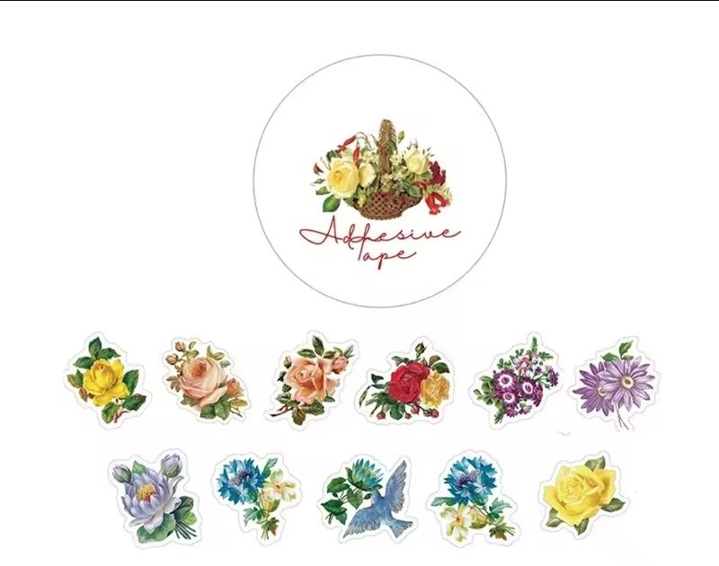 Washitape roll sticker - Garden Flower