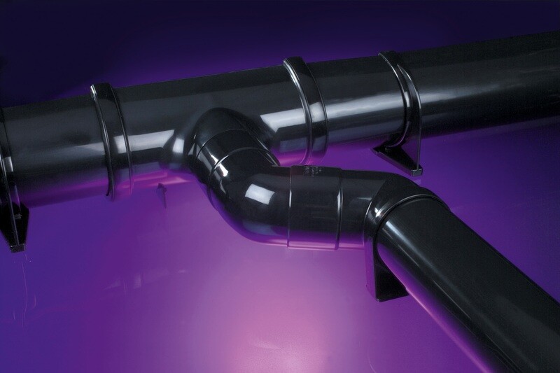 Hi-Cap 115mm/68mm Rainwater System Black