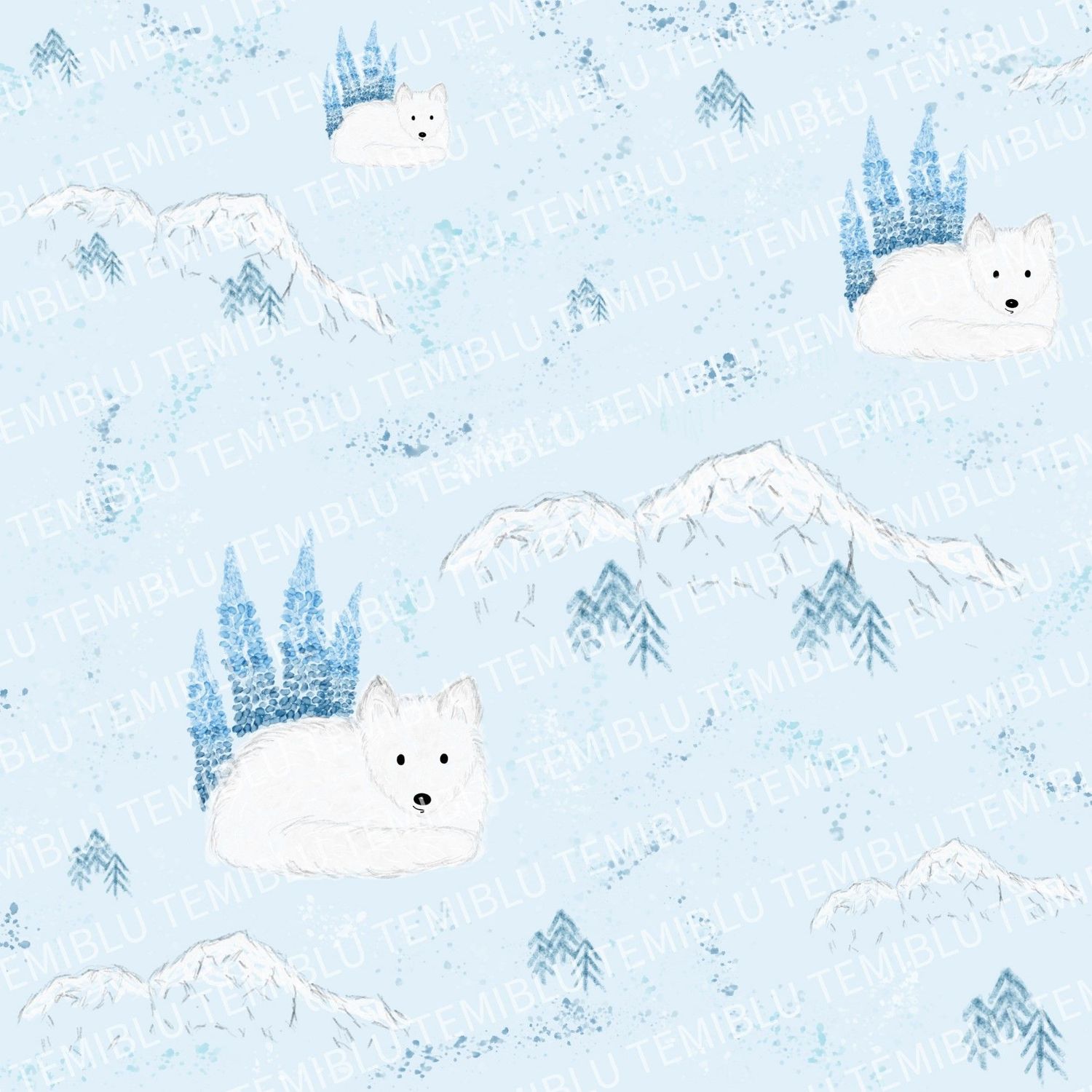 Meterware - Polarfuchs