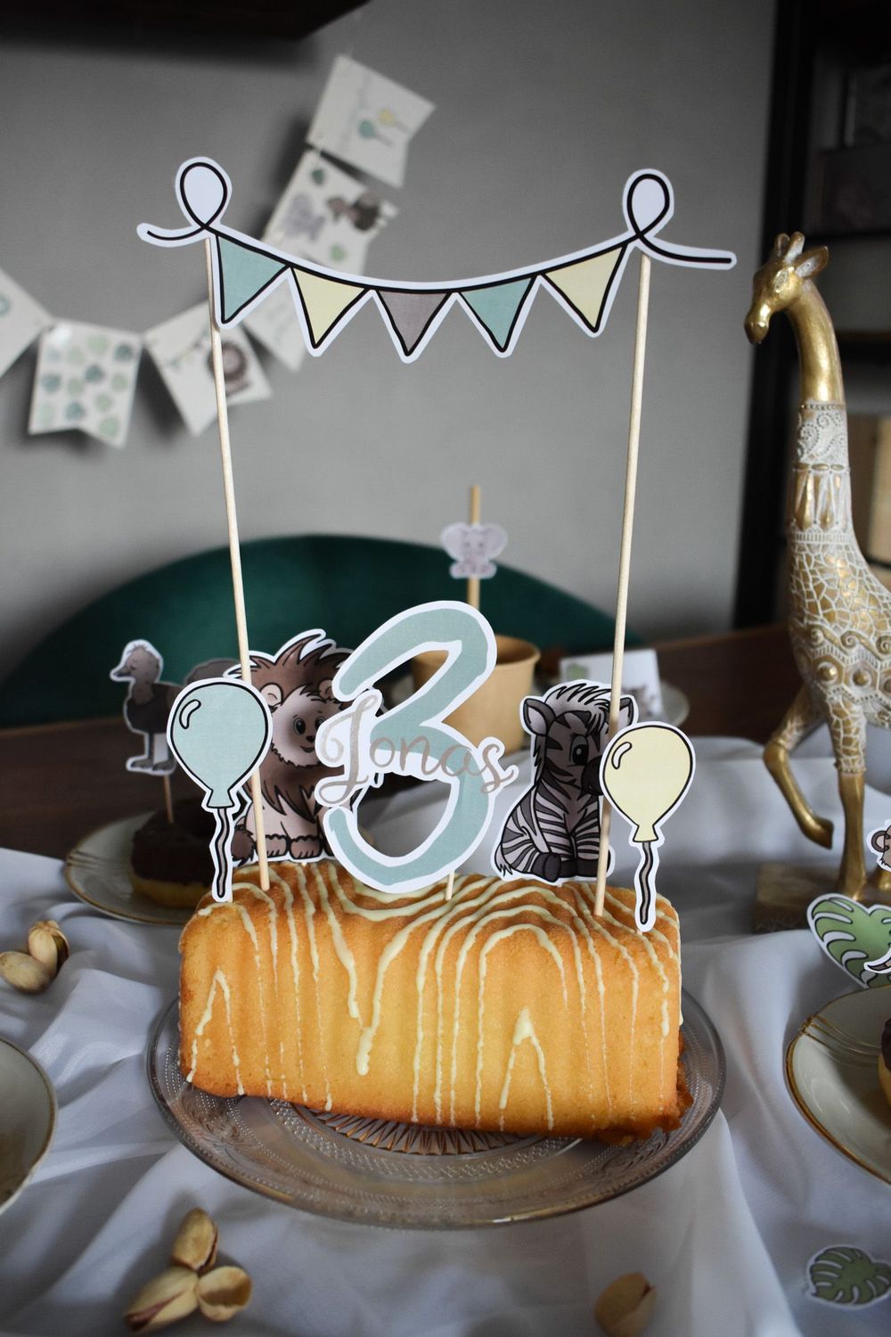 Caketopper Zahlen & Ballons & "Happy Birthday"