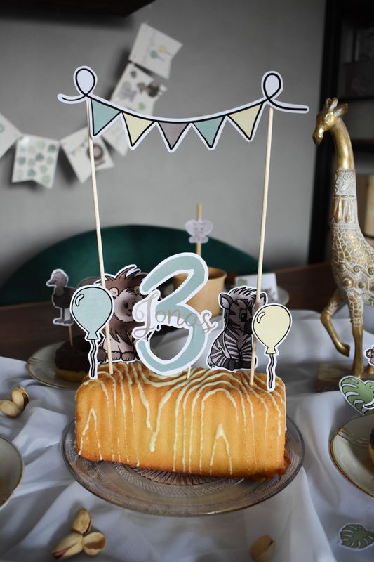 Caketopper Zahlen & Ballons & "Happy Birthday"