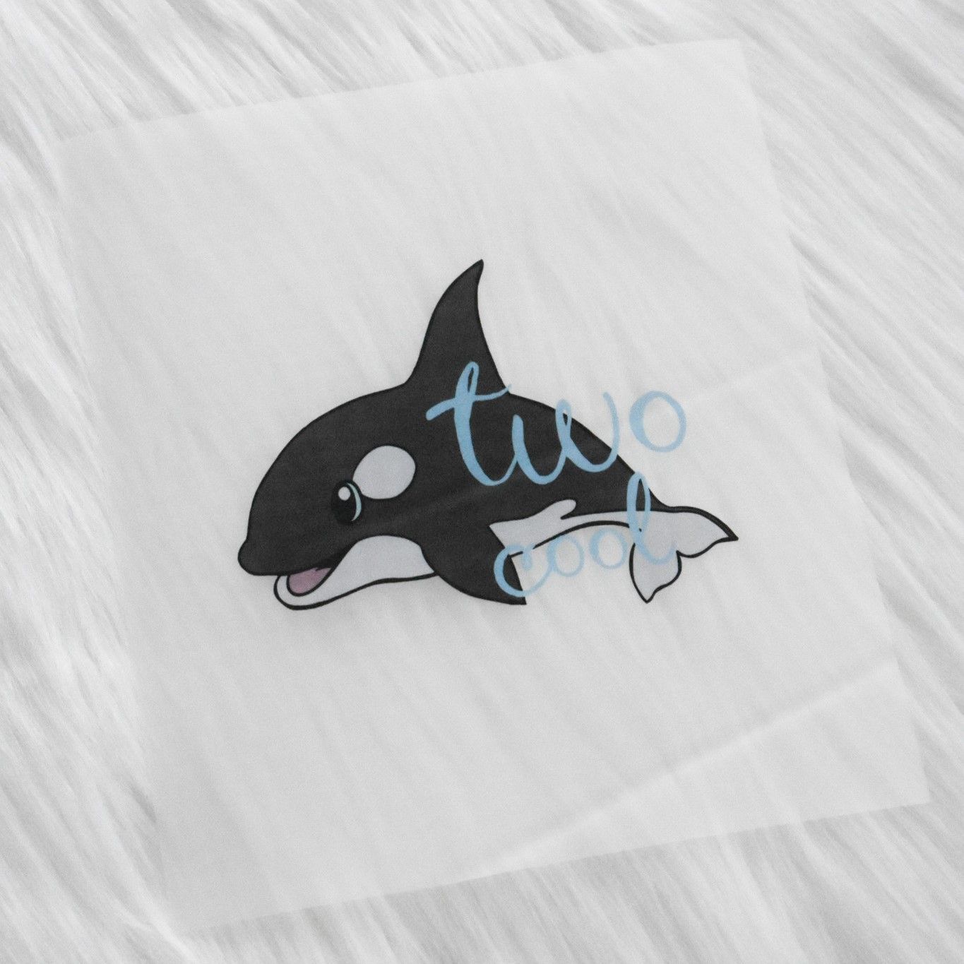 Bügelbild Orca - two cool